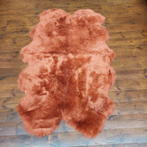 Sheepskin Rug Quad in Amber (185 x 105cm approx)