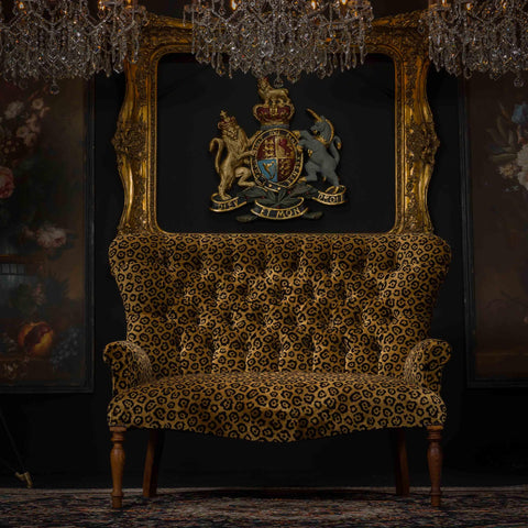 Selfridges Petite Chesterfield Sofa in Leopard Gold Velvet
