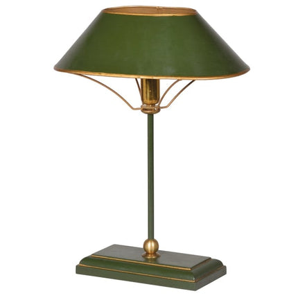 Gold and Green Bank Lamp - Clearance