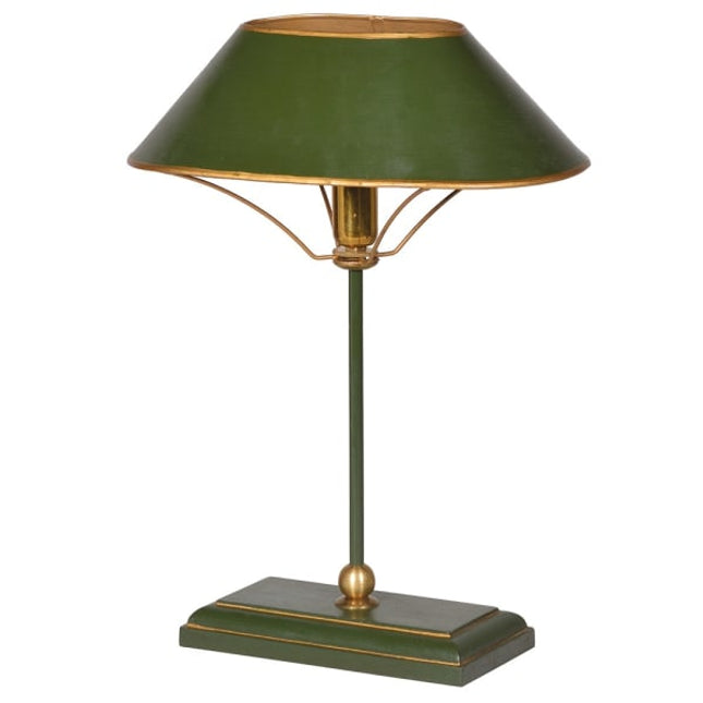 Gold and Green Bank Lamp - Clearance