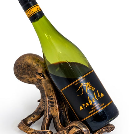 Antique Bronze Octopus Wine Bottle Holder