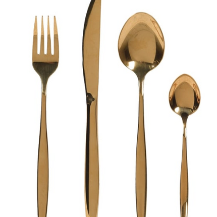 16 Piece Gold Cutlery Set in Gift Box