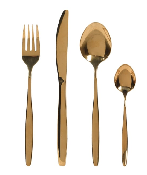 16 Piece Gold Cutlery Set in Gift Box