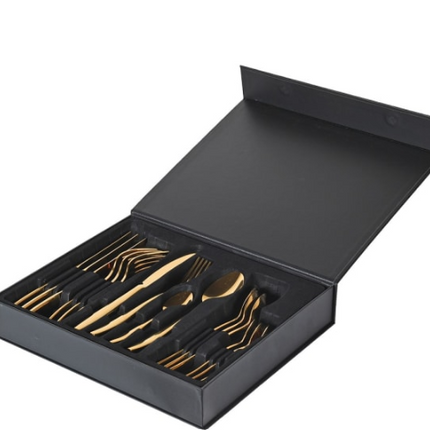 16 Piece Gold Cutlery Set in Gift Box