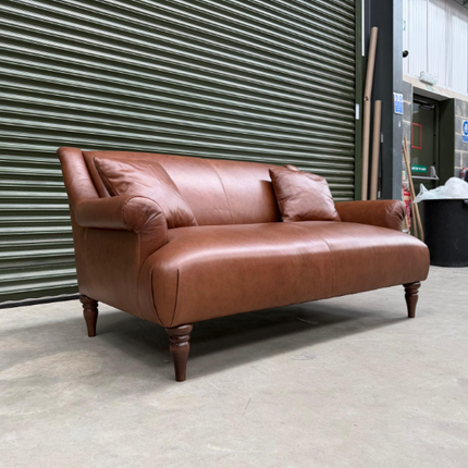 Armitage 2 Seater Sofa in Brandy Leather - Ex Display