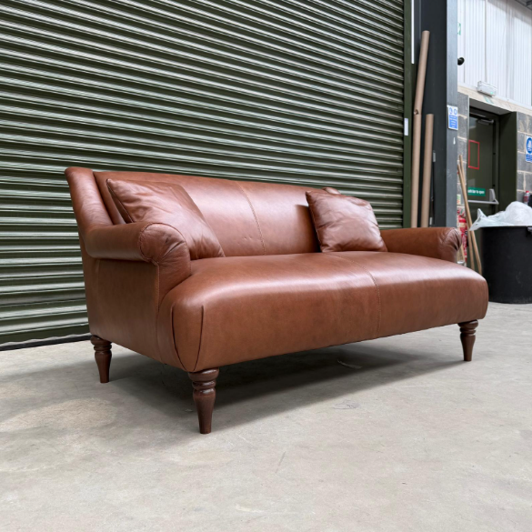 Armitage 2 Seater Sofa in Brandy Leather - Ex Display
