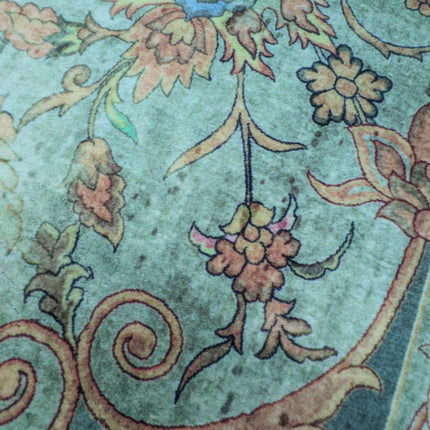 Large Rug Distressed Moss Green - Ex Display