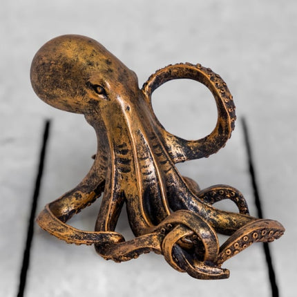 Antique Bronze Octopus Wine Bottle Holder