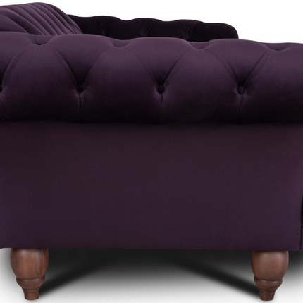 Oskar Italia Chesterfield in Plush Velvet