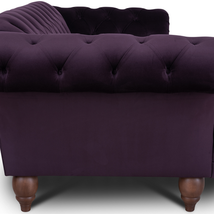 Oskar Italia Chesterfield in Plush Velvet