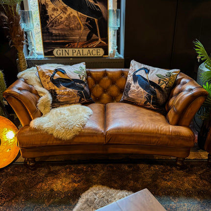 Henley Chesterfield in Hand Antiqued Buffalo Leather - (Various Sizes) - Factory Seconds
