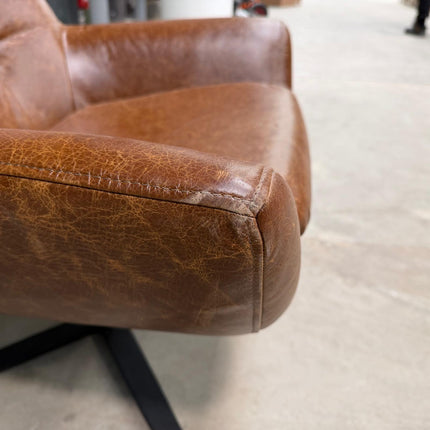 Austin Egg Chair in Cuba Tan Leather - Ex Display