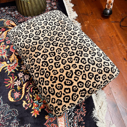 Selfridges Small Footstool in Leopard Cream - Ex Display
