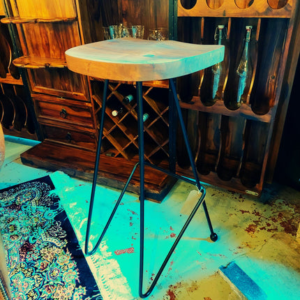 Acacia Wooden Bar Stool