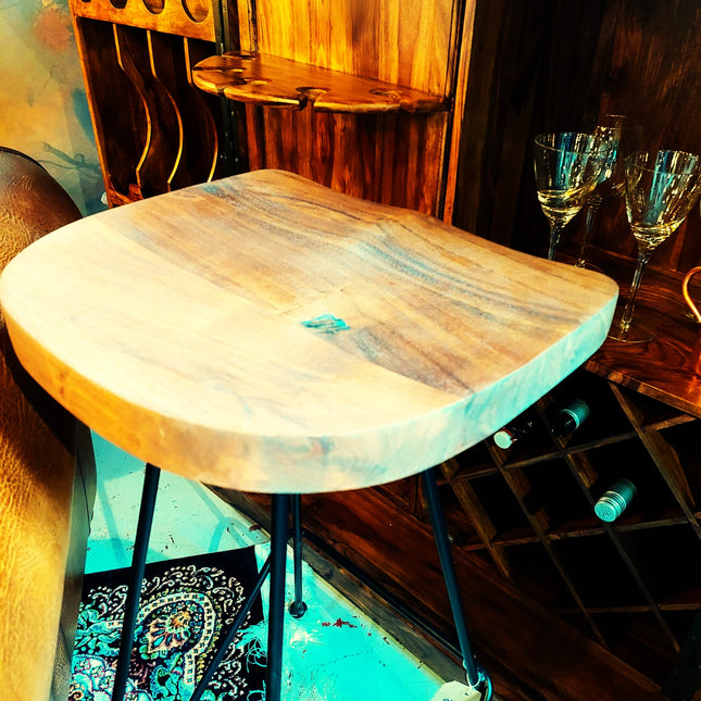 Acacia Wooden Bar Stool