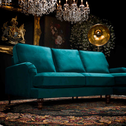 Albert Right Hand Facing Chaise Sofa Velvet