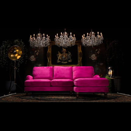 Albert Right Hand Facing Chaise Sofa Velvet