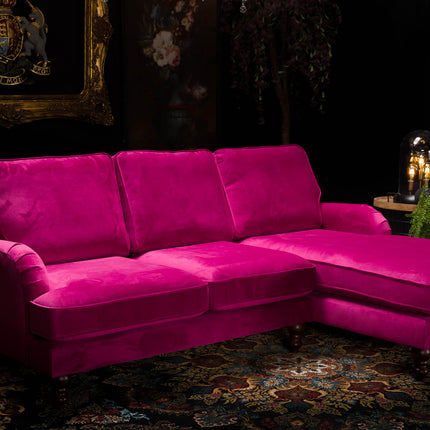 Albert Right Hand Facing Chaise Sofa Velvet