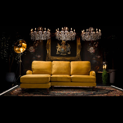 Albert Right Hand Facing Chaise Sofa Velvet