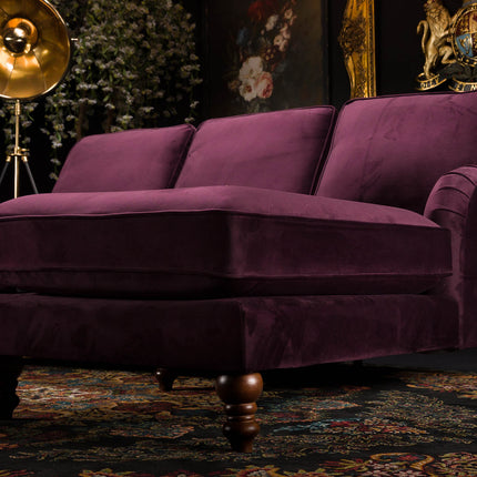 Albert Right Hand Facing Chaise Sofa Velvet