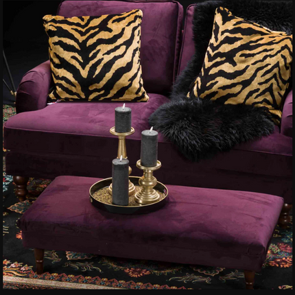 Albert Footstool in Plush Velvet