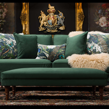 Albert Footstool in Plush Velvet - Clearance