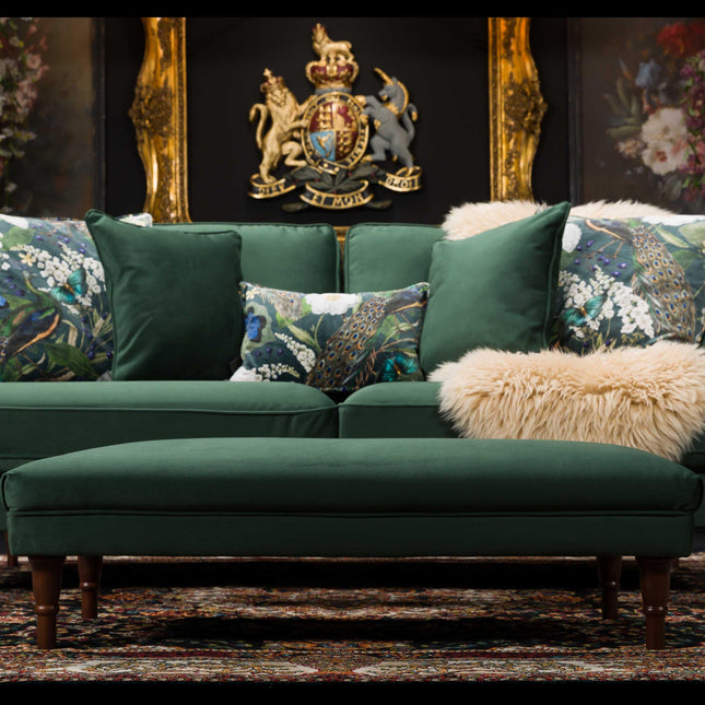 Albert Footstool in Plush Velvet - Clearance