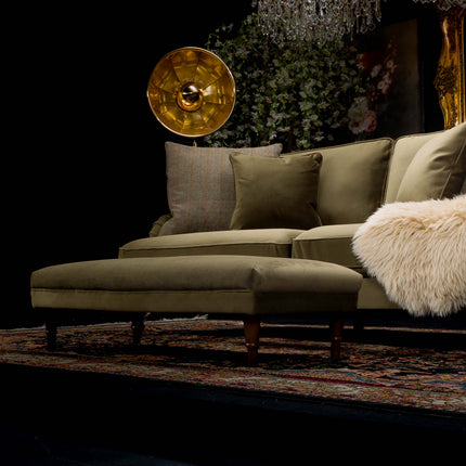Albert Footstool in Plush Velvet