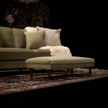 Albert Footstool in Plush Velvet
