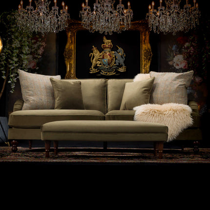 Albert Footstool in Plush Velvet