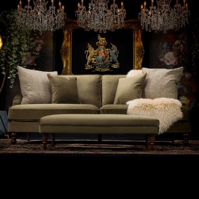 Albert Footstool in Plush Velvet