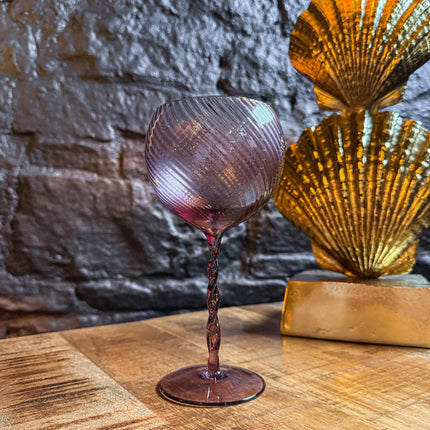 Amethyst Twist Gin Glass Set of 4