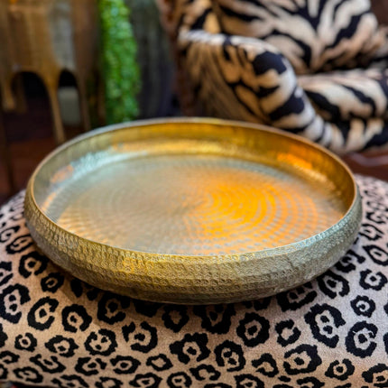 Antique Brass Round Tray