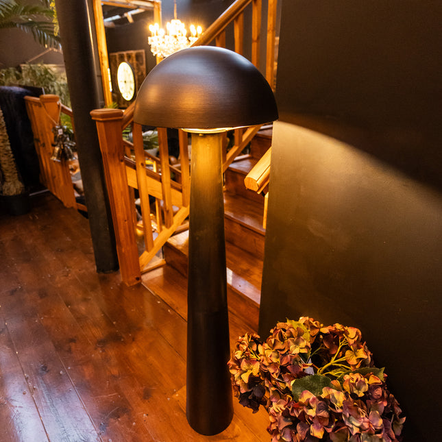 Antique Bronze Large Mushroom Floor Lamp