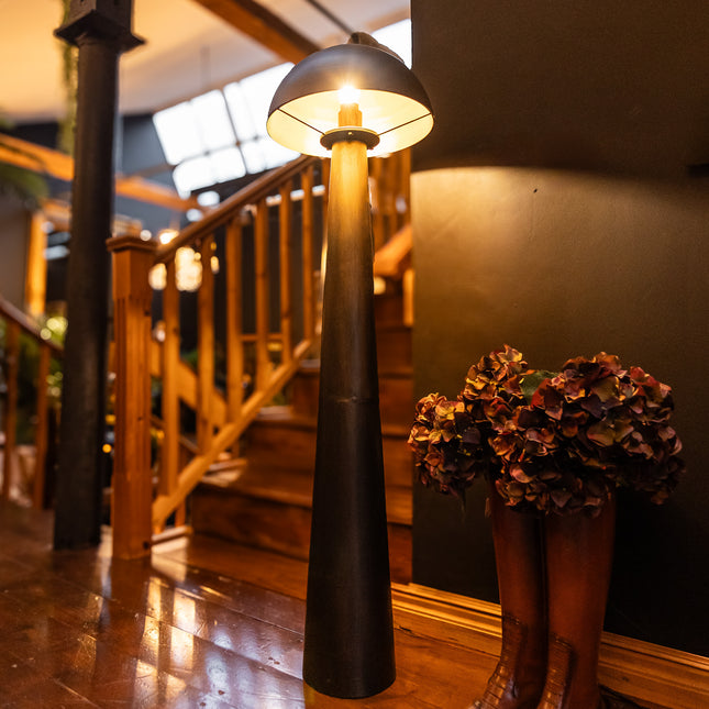 Antique Bronze Large Mushroom Floor Lamp