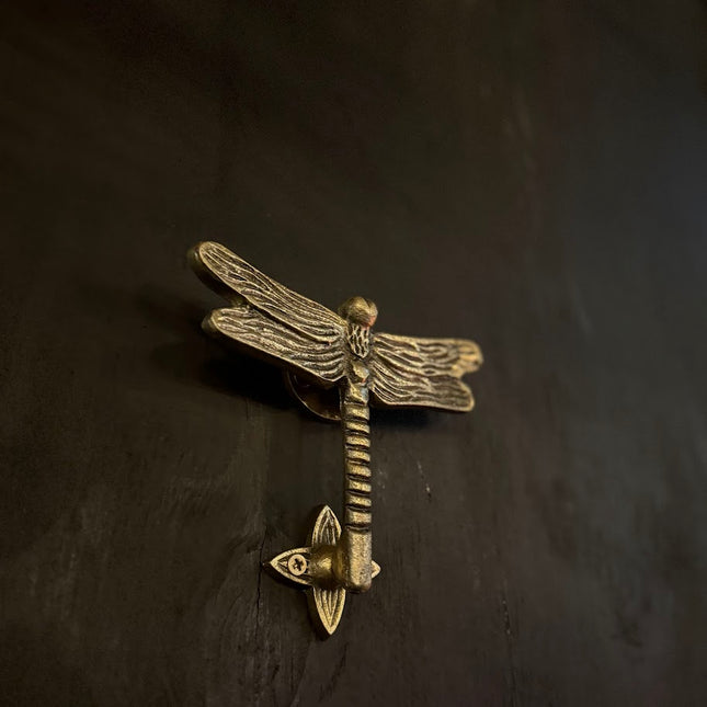 Antique Gold Dragonfly Door Knocker
