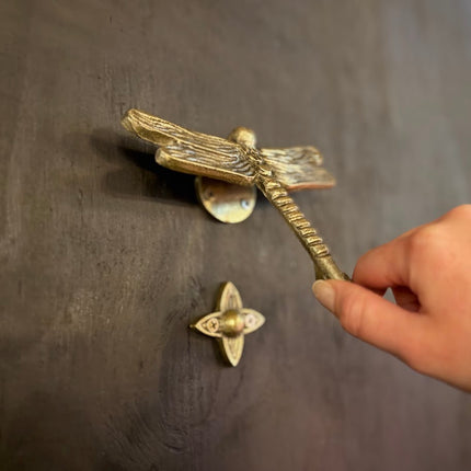 Antique Gold Dragonfly Door Knocker