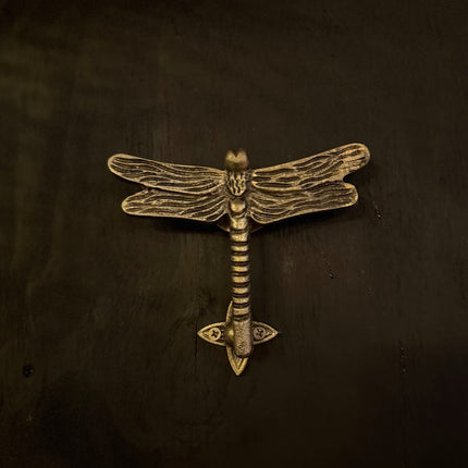 Antique Gold Dragonfly Door Knocker