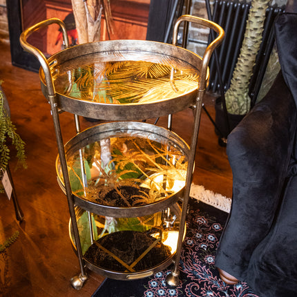 Antique Gold Drinks Trolley - New