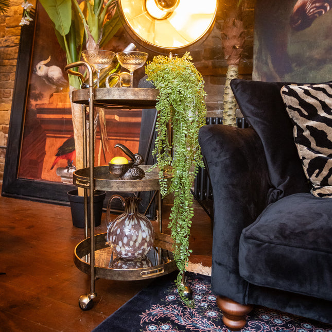 Antique Gold Drinks Trolley - New