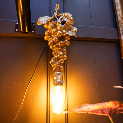 Antique Gold Grape Vine Wall Lamp