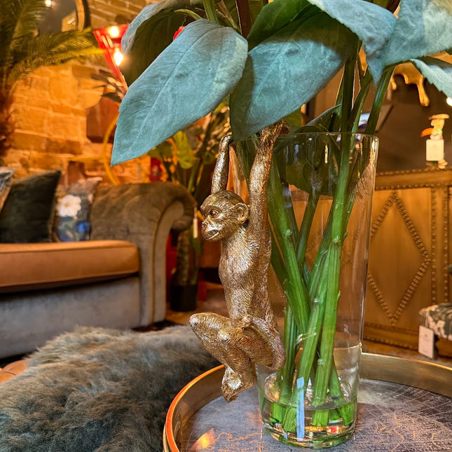 Antique Gold Hanging Monkey