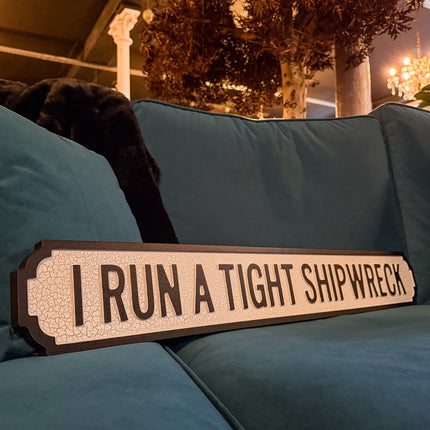 Antique Wooden 'Shipwreck' Sign