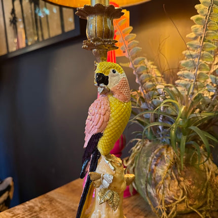 Antiqued Ornate Parrot Candle Holder