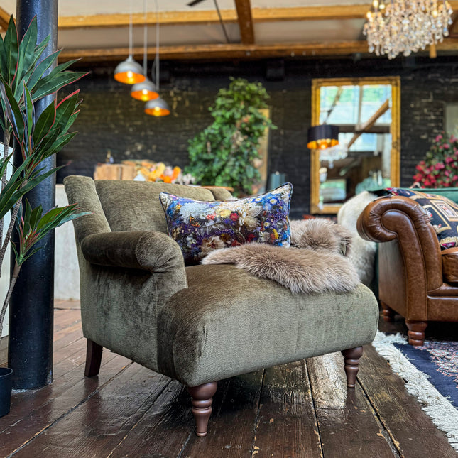 Armitage Armchair in Derwent Velvet