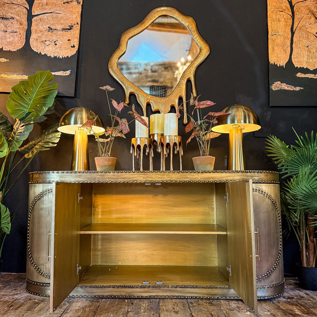 Aviator Sideboard Cabinet in Brass - Factory Seconds
