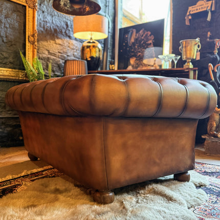 Balmoral 2 Seater Chesterfield in Hand Antiqued Buffalo Leather - Factory Seconds