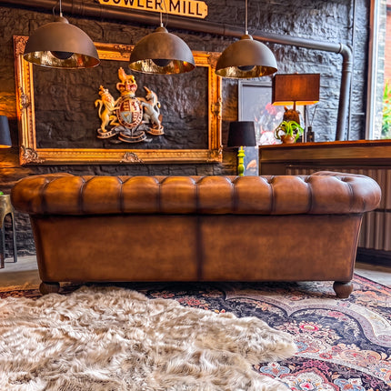 Balmoral 4 Seater Chesterfield in Hand Antiqued Buffalo Leather