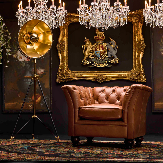 Banbury Chesterfield Armchairs in Leather
