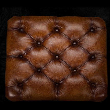 Beaton Tetrad Footstool in Hand Antiqued Buffalo Leather